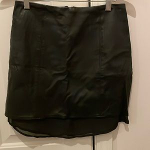 Silence + Noise faux Leather Skirt with sheer underlayer Size 4